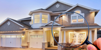 ASAP Home Inspections - house with magnifying glass.